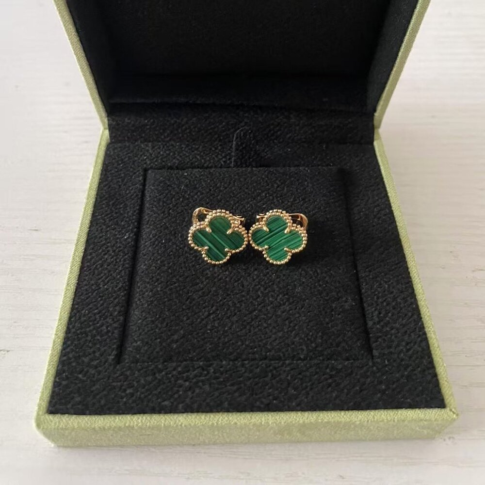 Van Cleef & Arpels malachite earrings